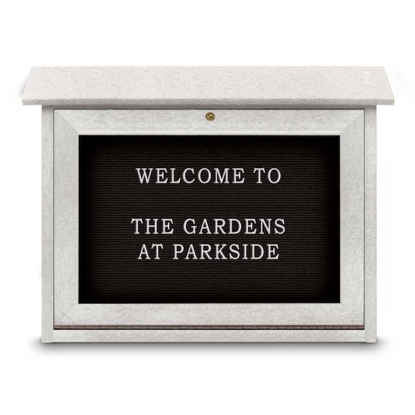 Outdoor Enclosed Combo Board, 48"x36", Black Frame/Black Porc & Cork